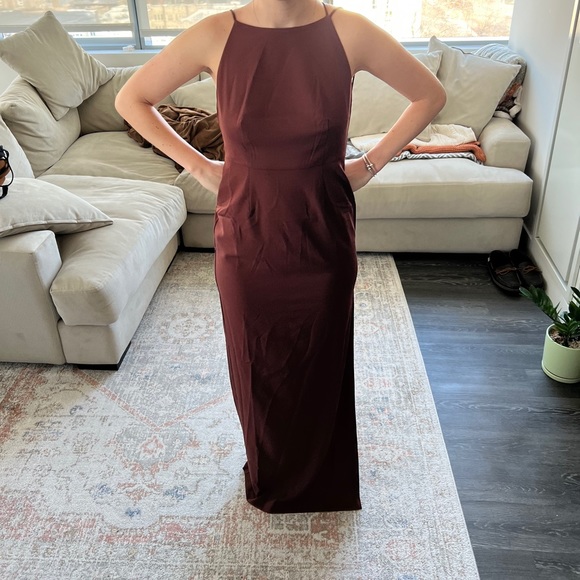 Anthropology BHLDN Marta Crepe Dress - Plum - Picture 3 of 8